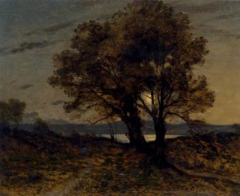 亨利 約瑟夫 哈爾皮涅斯 Paysage Au Clair De Lune 亨利 約瑟夫 哈爾皮涅斯 Paysage Au Clair De Lune